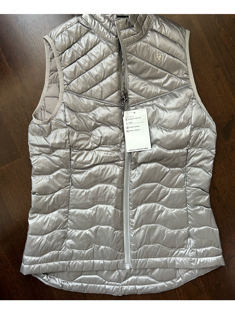 Ariat Ideal Down Vest Ultimate Grey Small equestrian NWT